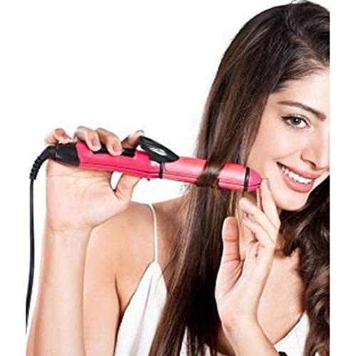 2 in 1 Hair Straightener and Curler | hair straightening machine, Beauty Set of Professional Hair Straightener and Hair Curler with Ceramic Plate For Women