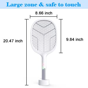 Mosquito Bat with UV Light Lamp Five Nights Mosquito Killer Autokill 2 in 1 Mosquito Racket 1200mAh Lithium ion Rechargeable Battery Handheld Electric Fly-05
