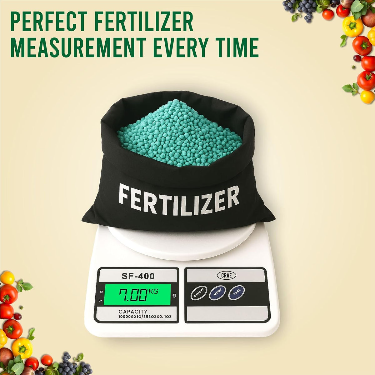 SF-400 Digital Kitchen Weighing Scale | 10Kg x 1g Precision | Food Scale with LCD Display for Cooking, Baking, Meal Prep & Healthy Diet | (White)