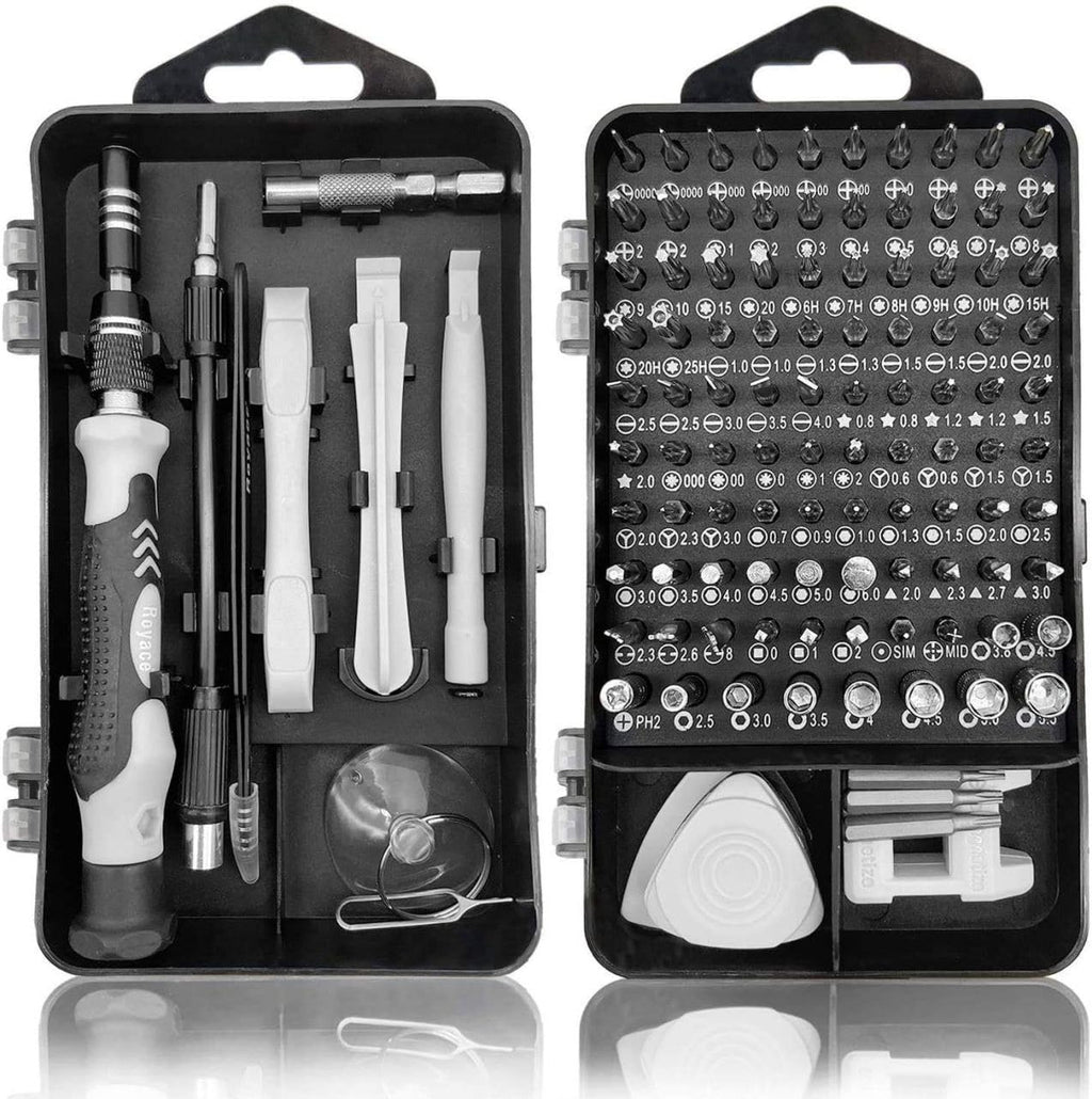 115-in-1 Precision Magnetic Screwdriver Set with Storage Case | Professional Multi-Bit Repair Tool Kit for Laptop, Mobile, PC, Watch, Eyeglasses, Gaming Console & Electronics (Black)