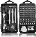 115-in-1 Precision Magnetic Screwdriver Set with Storage Case | Professional Multi-Bit Repair Tool Kit for Laptop, Mobile, PC, Watch, Eyeglasses, Gaming Console & Electronics (Black)