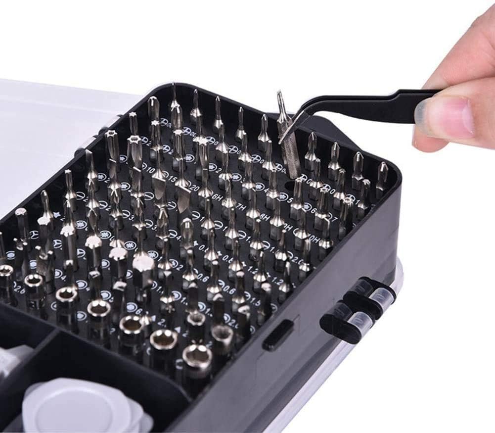 115-in-1 Precision Magnetic Screwdriver Set with Storage Case | Professional Multi-Bit Repair Tool Kit for Laptop, Mobile, PC, Watch, Eyeglasses, Gaming Console & Electronics (Black)
