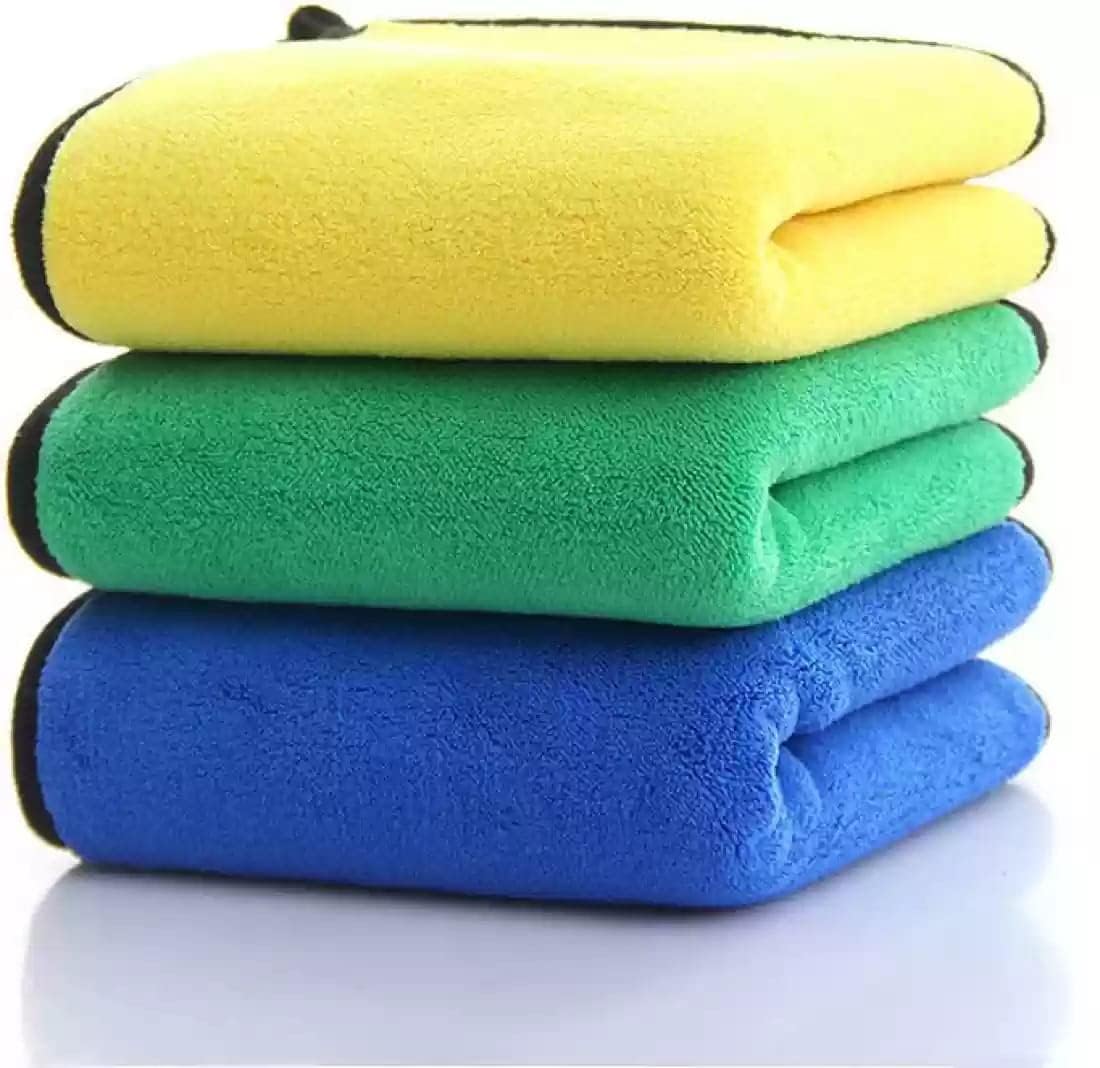 Heavy Microfiber Cloth for Car Cleaning and Detailing, Double Sided, Extra Thick Plush Microfiber Cloth, Lint-Free, 800 GSM (Size 40cm x 40cm)