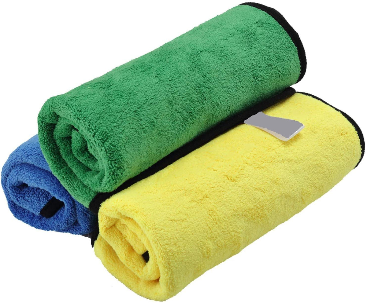 Heavy Microfiber Cloth for Car Cleaning and Detailing, Double Sided, Extra Thick Plush Microfiber Cloth, Lint-Free, 800 GSM (Size 40cm x 40cm)