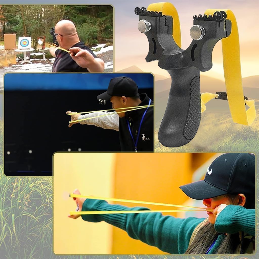 Gulel Toy Sling Shot Catapult for Adults & Beginners Outdoor Recreational Toy Set for Youth Fun Fitness Slingshot for Target Practice, Games & Adventure Activities