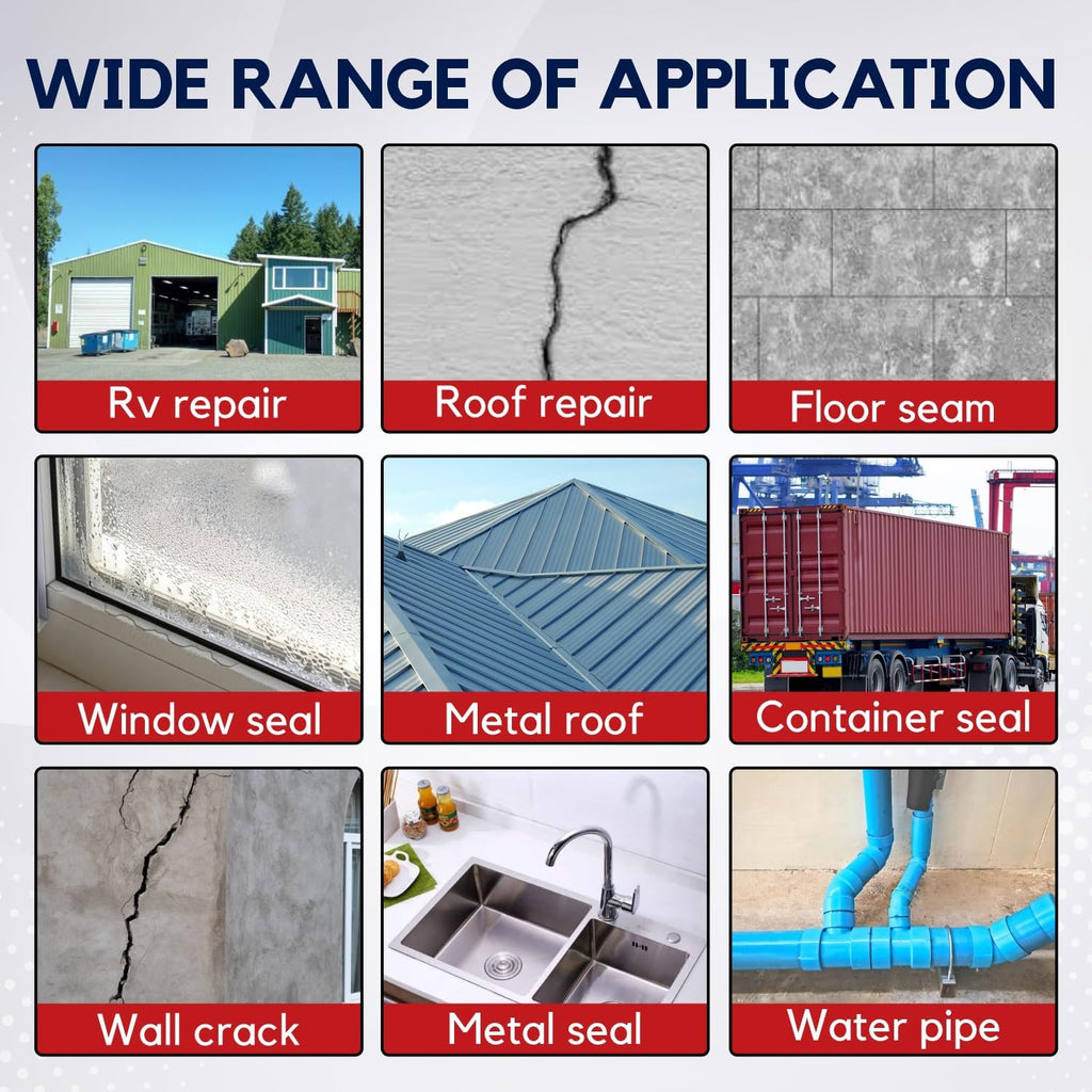 5Meter Super Strong Adhesive Waterproof tape Permanent Repair Roof Water Leakage Solution Rubber Foil Suitable for Roof Leak, surface Crack,Window Sill Gap,Boat Sealing,Tank Leak (4 Inch 10CM*5 Meter)